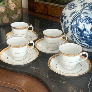 🎉H P 🎉Vintage/New Noritake Richmond Demitasse Cups and Saucers NOS
